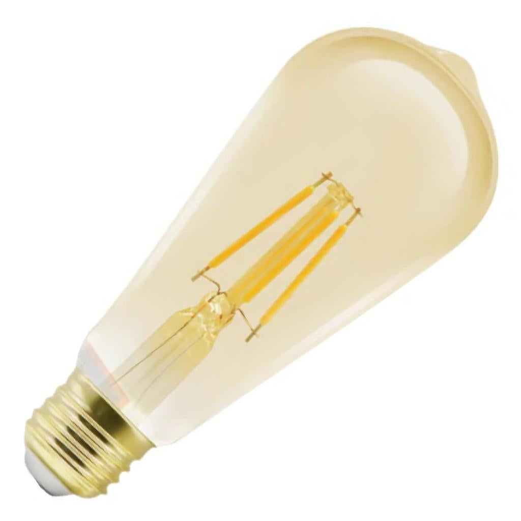 4.5 watt 120 volt ST19 Medium Screw Base Warm White Amber Glass Smart Wifi LED Light Bulb 1