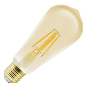 4.5 watt 120 volt ST19 Medium Screw Base Warm White Amber Glass Smart Wifi LED Light Bulb 1