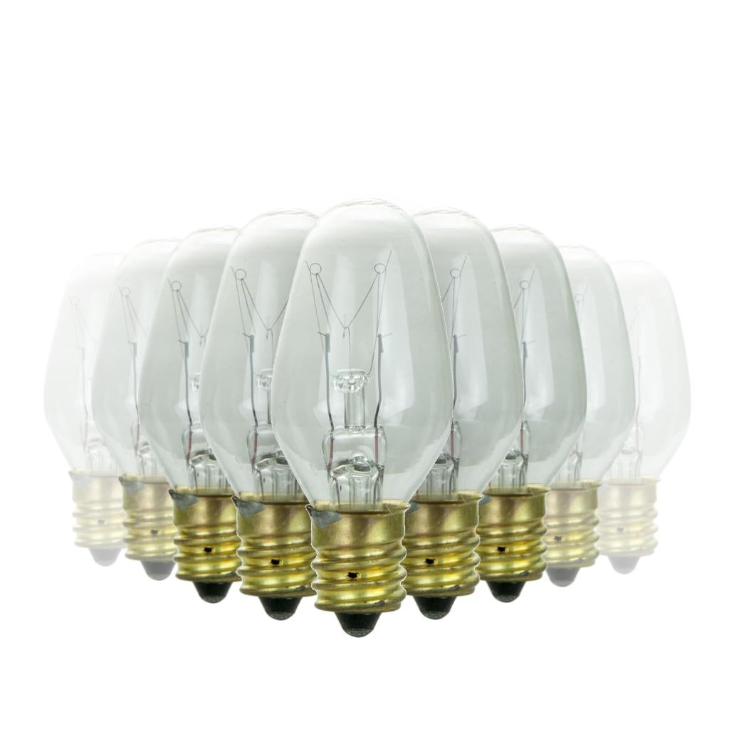 7 watt C7 Candelabra Screw Base Clear Incandescent Light Bulb (12 Pack) 1
