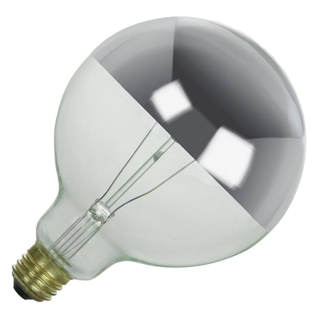 60 watt 120 volt G40 Medium Screw Base 3200K Natural White Dimmable Silver Bowl 1