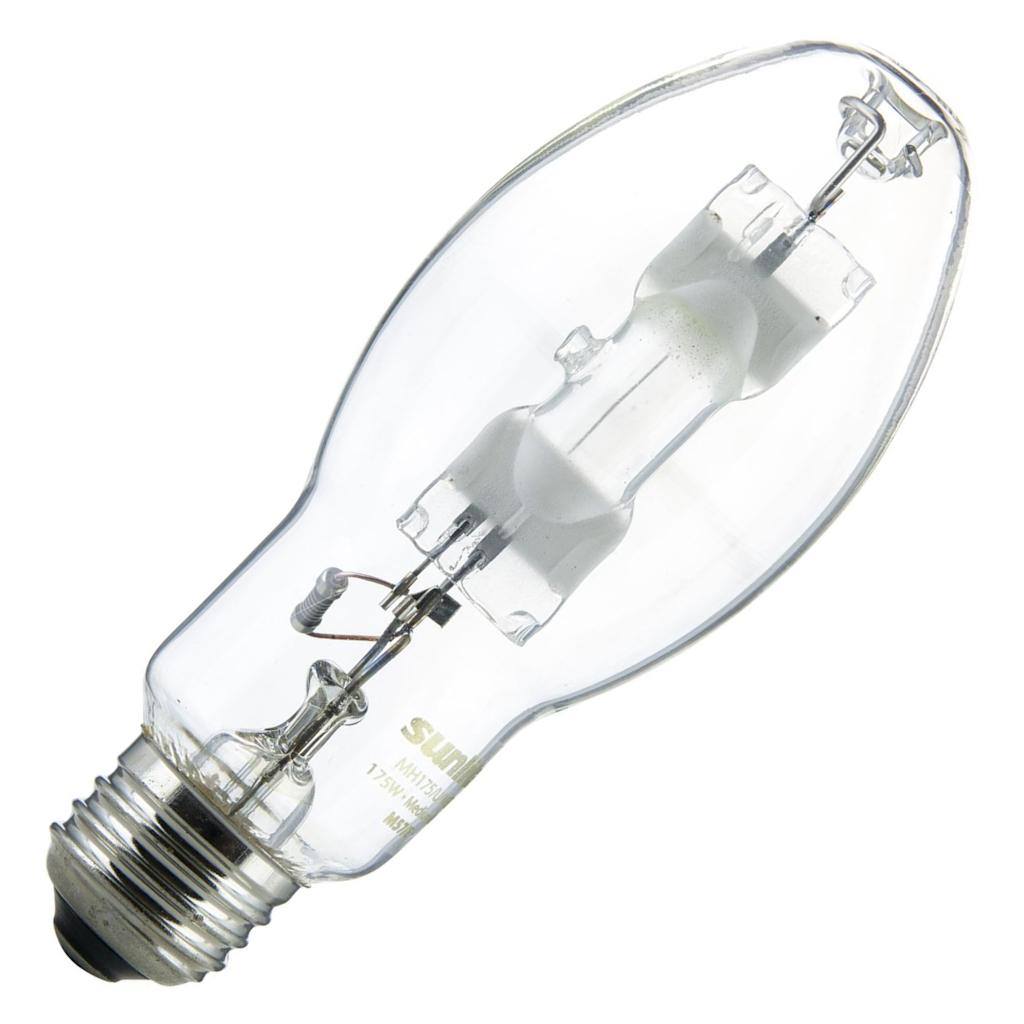 175 watt ED17 Medium Screw (E26) Base 4000K Cool White Clear Metal Halide Light Bulb 1