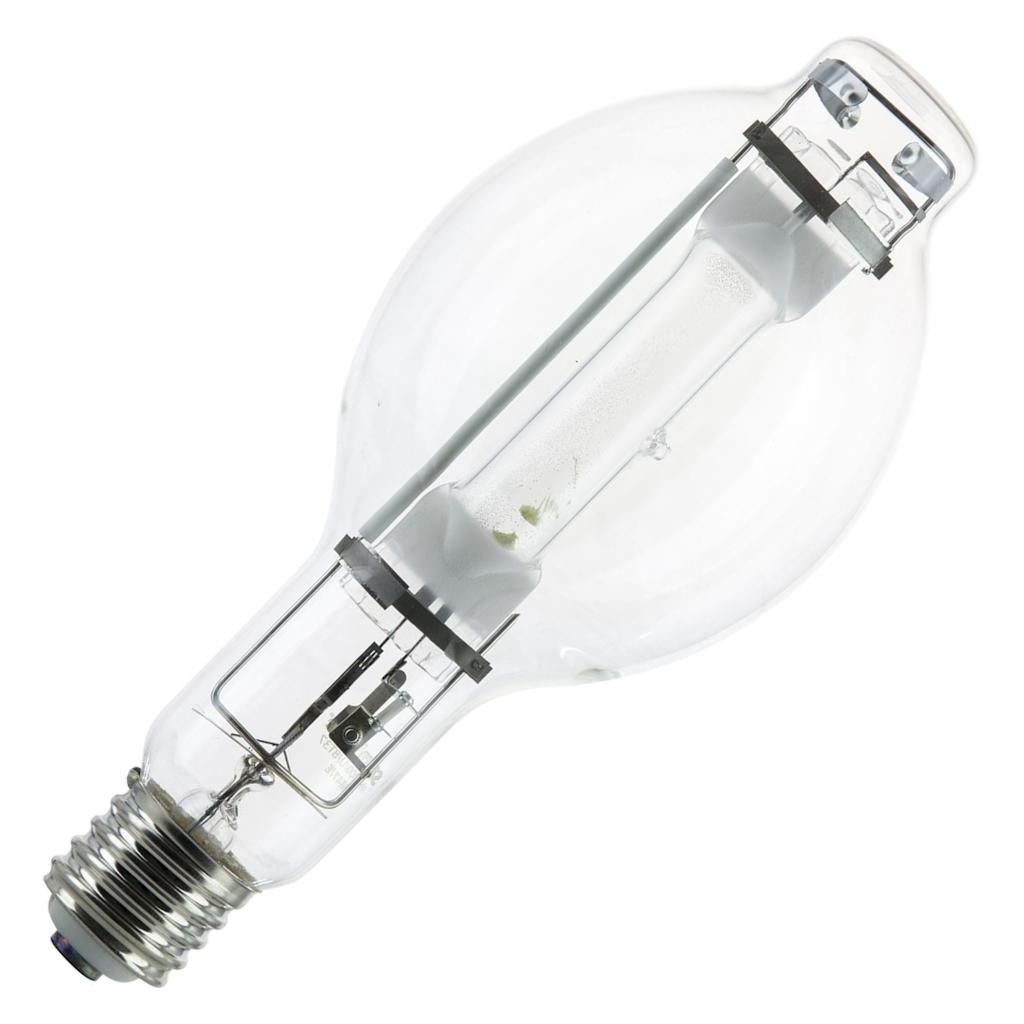 1000 watt BT37 Mogul Screw (E39) Base 4000K Cool White Clear Metal Halide Light Bulb 1