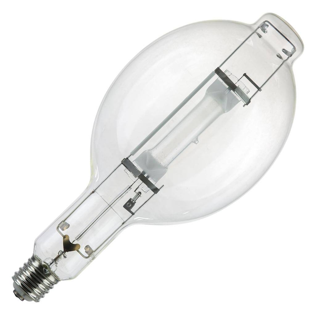 1000 watt BT56 Mogul Screw (E39) Base 4000K Cool White Clear Metal Halide Light Bulb 1