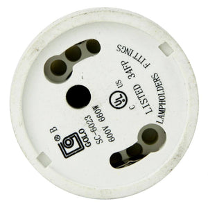 Medium Screw (E26) to Bi-Pin (GU24) Socket Adapter 1