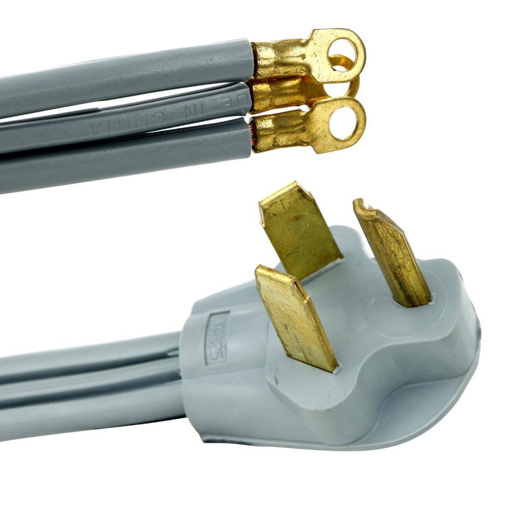 4' 3 Prong Gray Dryer Cord 1