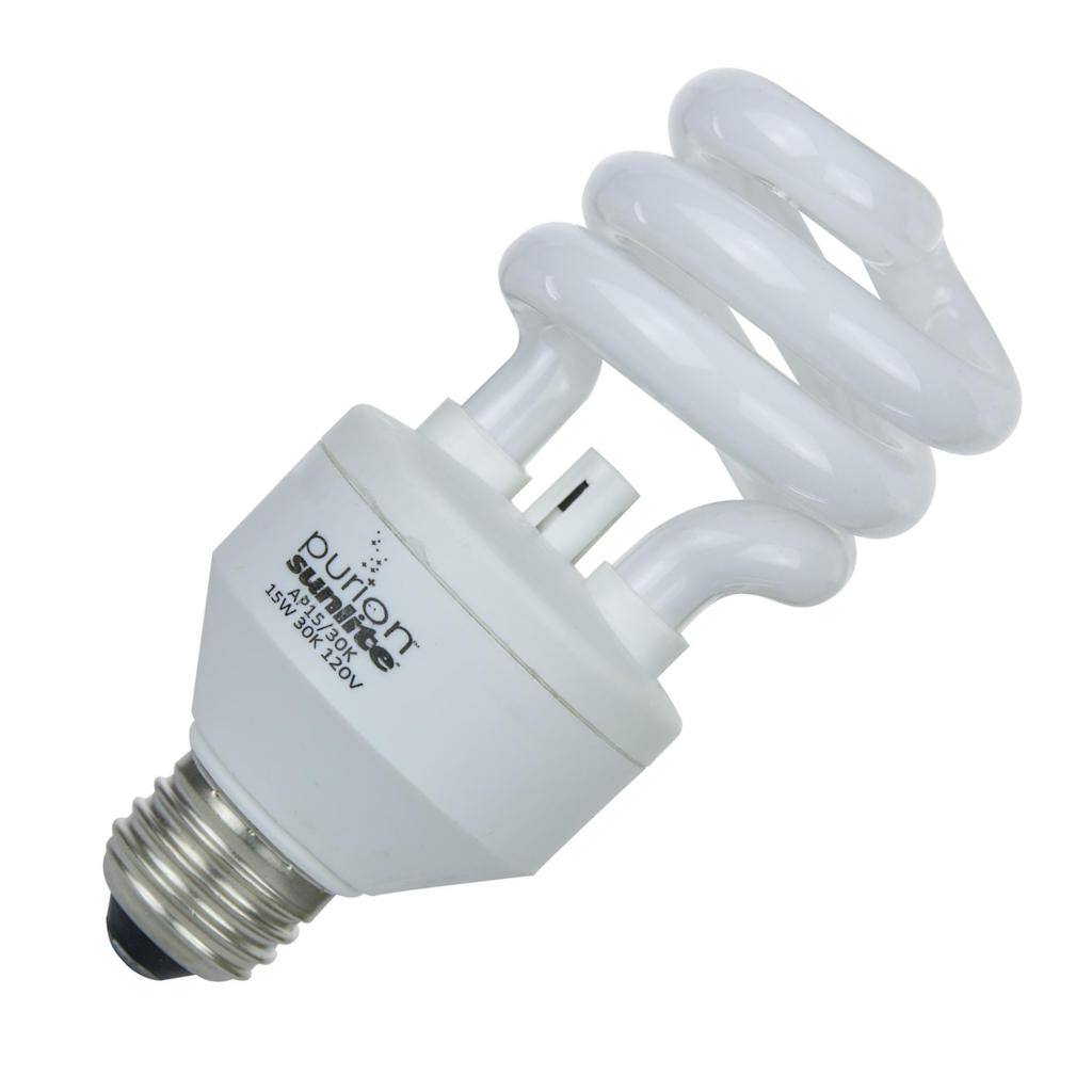 15 watt 120 volt Medium Screw Base 3000K Natural White CFL 1