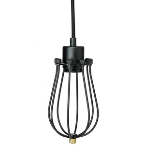 1 Light (Medium Screw Base) Black Cage Pendant Light Fixture 1