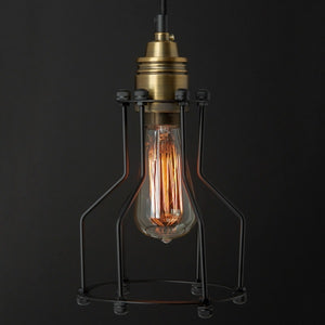 1 Light (Medium Screw Base) Black / Oil Rubbed Bronze Open Cage Pendant Light Fixture 2