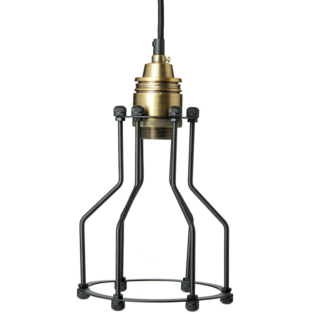 1 Light (Medium Screw Base) Black / Oil Rubbed Bronze Open Cage Pendant Light Fixture 1