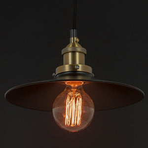 1 Light (Medium Screw Base) 10" Shallow Canopy Black / Oil Rubbed Bronze Pendant Light Fixture 2