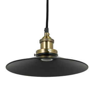 1 Light (Medium Screw Base) 10" Shallow Canopy Black / Oil Rubbed Bronze Pendant Light Fixture 1
