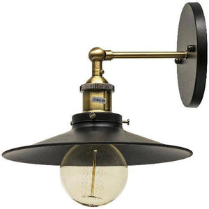1 Light (Medium Screw Base) Matte Black Antique Bronze Wall Sconce Light Fixture 1