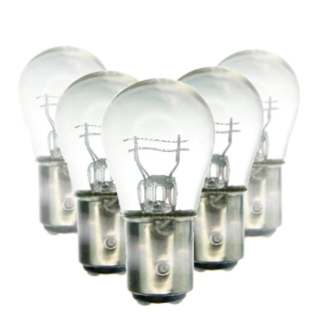 12.8 volt S8 Double Contact Index Base Incandescent Miniature / Automotive Light Bulb (10 Pack) 1