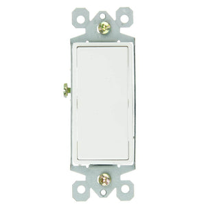 Grounded Rocker White Light Switch 1