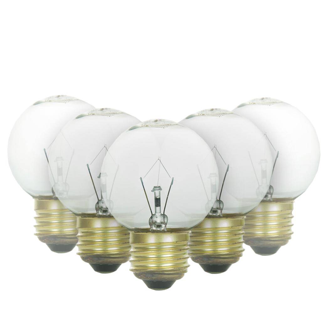 25 watt 120 volt G16 Medium Screw Base 2600K Warm White incandescent Light Bulb (12 Pack) 1