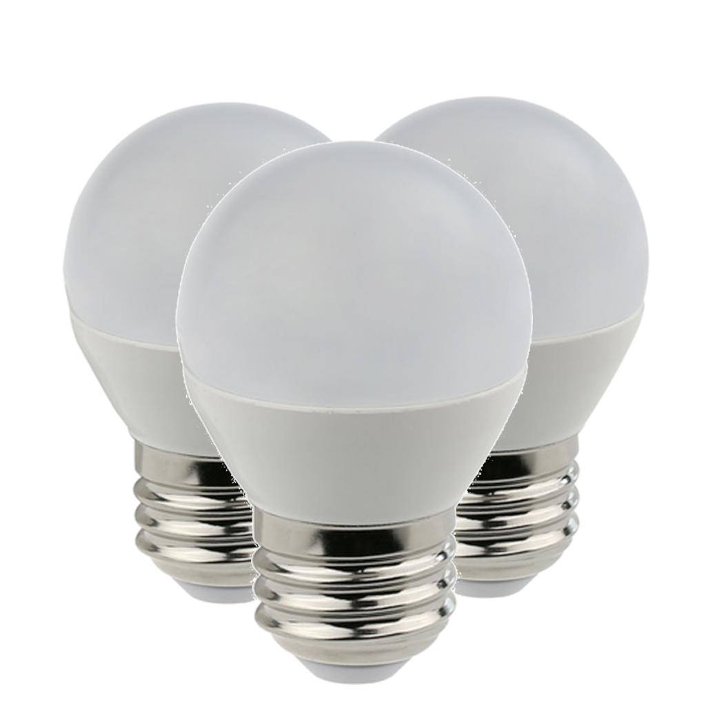 5 watt 120 volt G16 Medium Screw Base 2700K Warm White Frosted LED Light Bulb (3 Pack) 1