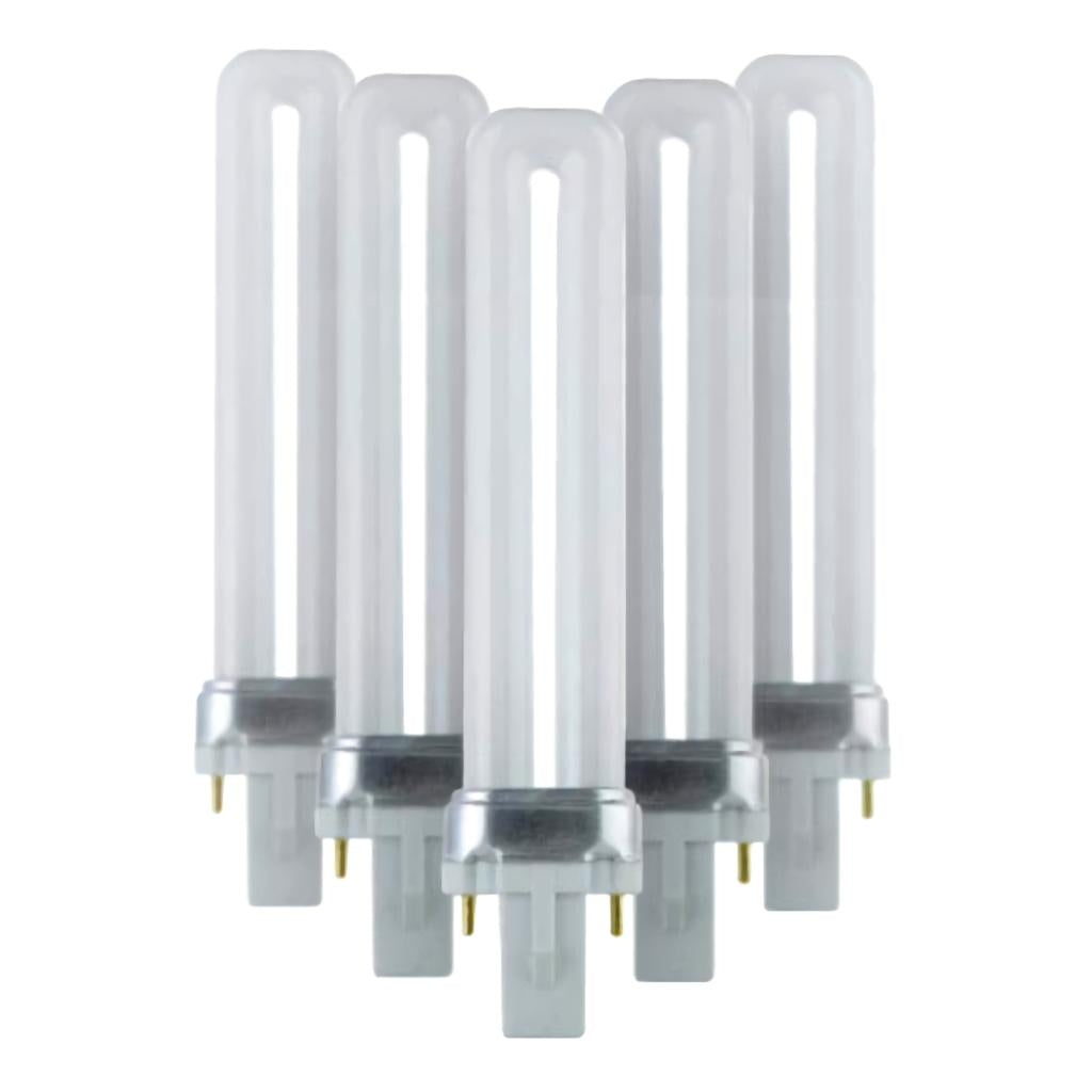9 watt PL 2-Pin Base 2700K Warm White Fluorescent light Bulb (10 Pack) 1