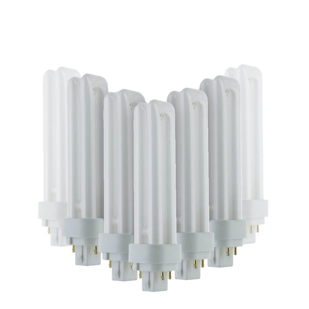 13 watt 120 volt PLD 4-Pin Base 2700K Warm White Twin Tube Fluorescent Bulb (10 Pack) 1