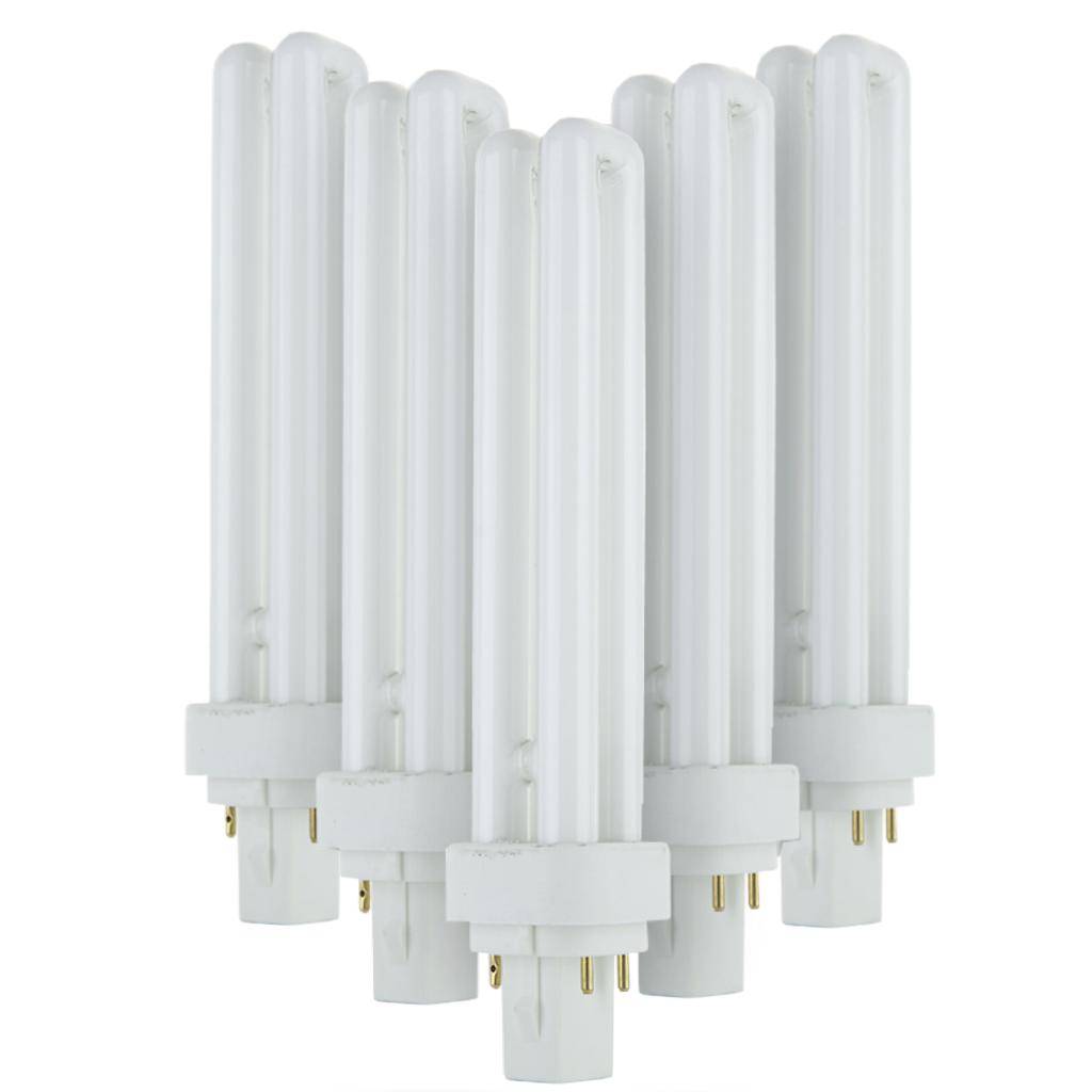 26 watt PLD 2-Pin Base 6500K Daylight Ballast Compatible Twin Tube Fluorescent Bulb (10 Pack) 1