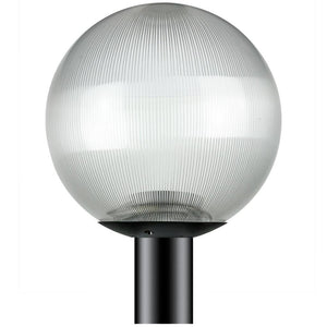 1 Lamp Medium Screw Black Clear Globe Post Top Fixture 1
