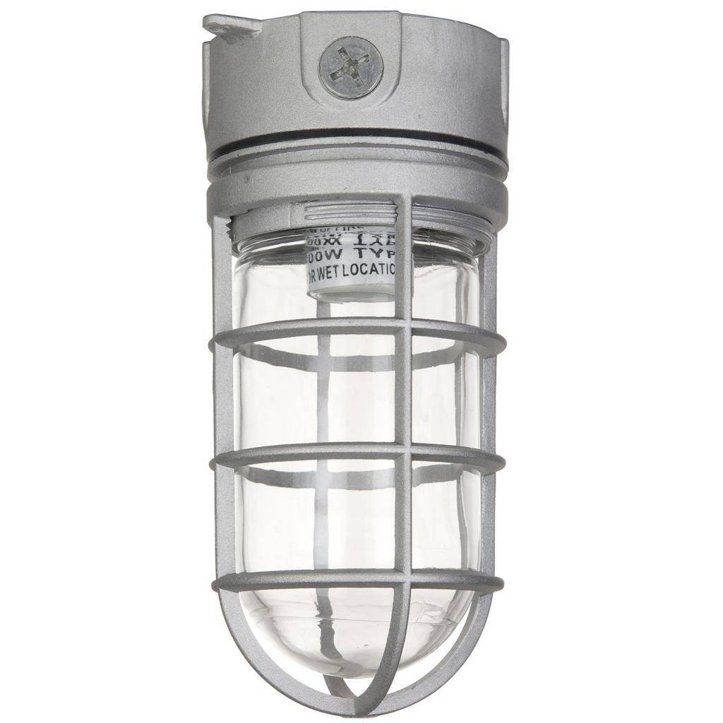 100 watt 120 volt A19 Metallic Vaporproof Fixture 1
