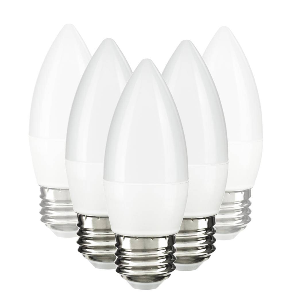 7 watt 120 volt B13 Medium Screw Base 5000K Daylight LED Light Bulb (6 Pack) 1