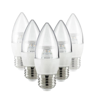 7 watt 120 volt B13 Medium Screw Base 4000K Cool White Clear LED Light Bulb (6 Pack) 1