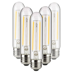 2 watt 120 volt T10 Medium Screw Base 5000K Daylight Clear LED Light Bulb (6 Pack) 1