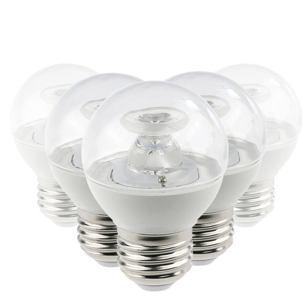 5 watt 120 volt G16 Medium Screw Base 4000K Cool White Clear LED Light Bulb (6 Pack) 1