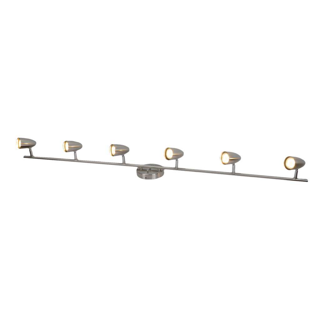 54" 6 Light 120 volt Twist and Lock Base Steel LED Track Light Fixture 1