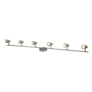 54" 6 Light 120 volt Twist and Lock Base Steel LED Track Light Fixture 1