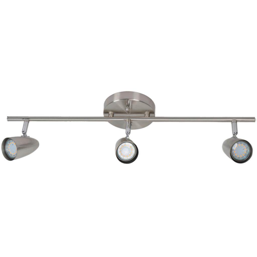 24" 3 Light 120 volt Plug in Brushed Nickel Indoor Track Light Fixture 1