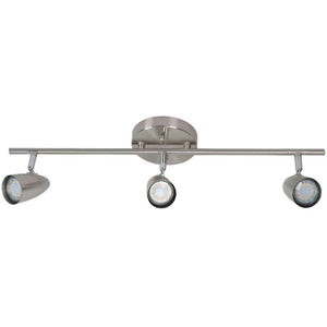 24" 3 Light 120 volt Plug in Brushed Nickel Indoor Track Light Fixture 1