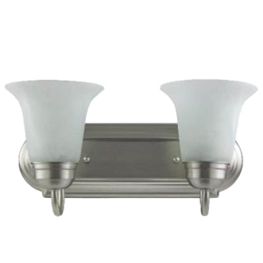 2 Light 60 watt 120 volt Brushed Nickel LED Wall Sconce 1