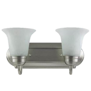 2 Light 60 watt 120 volt Brushed Nickel LED Wall Sconce 1