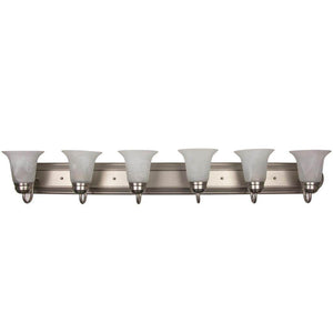 6 Light 60 watt 120 volt Brushed Nickel LED Wall Sconce 1