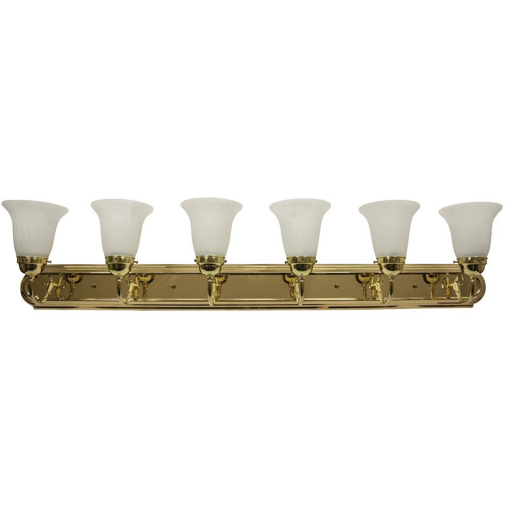 6 Light 60 watt 120 volt Polished Brass LED Wall Sconce 1