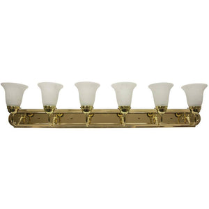 6 Light 60 watt 120 volt Polished Brass LED Wall Sconce 1