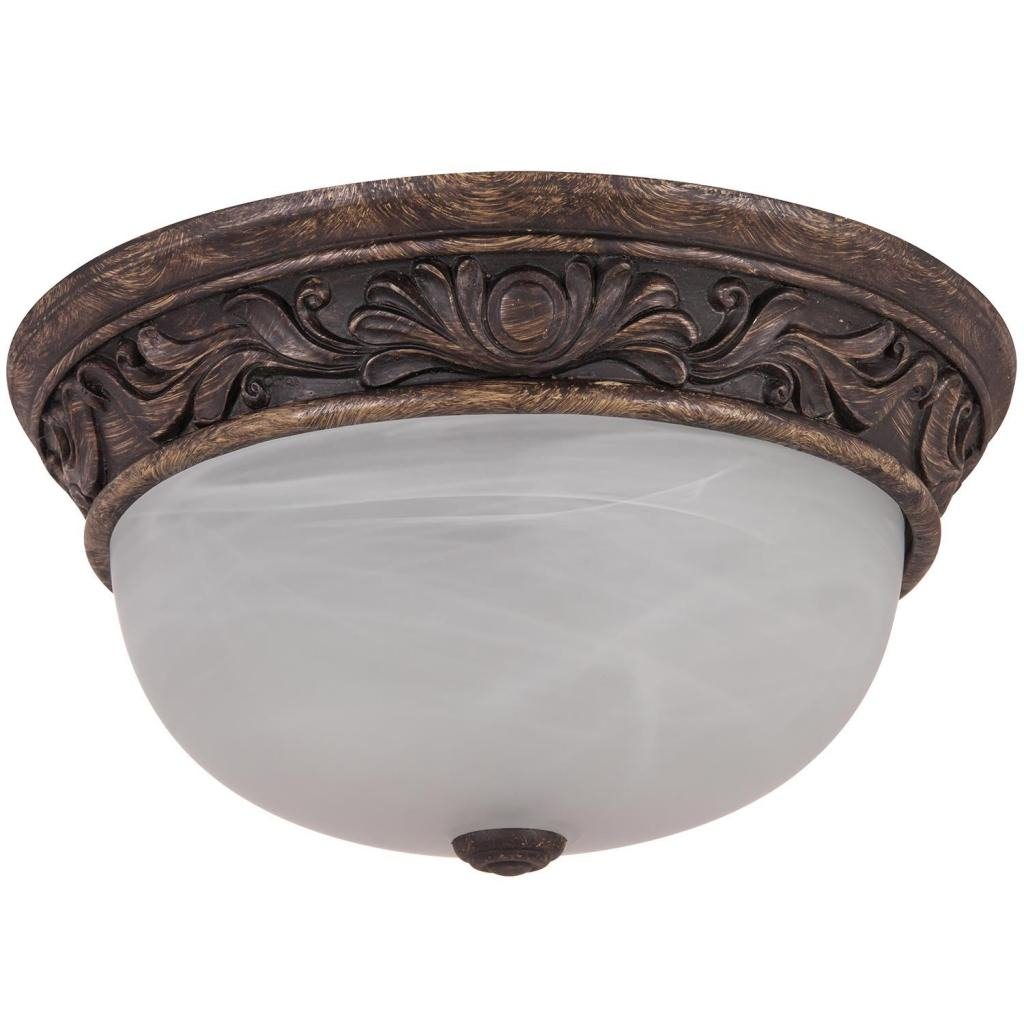 2 Lamp 60 watt 120 volt Antique Brown Light Fixture 1