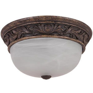 2 Lamp 60 watt 120 volt Antique Brown Light Fixture 1