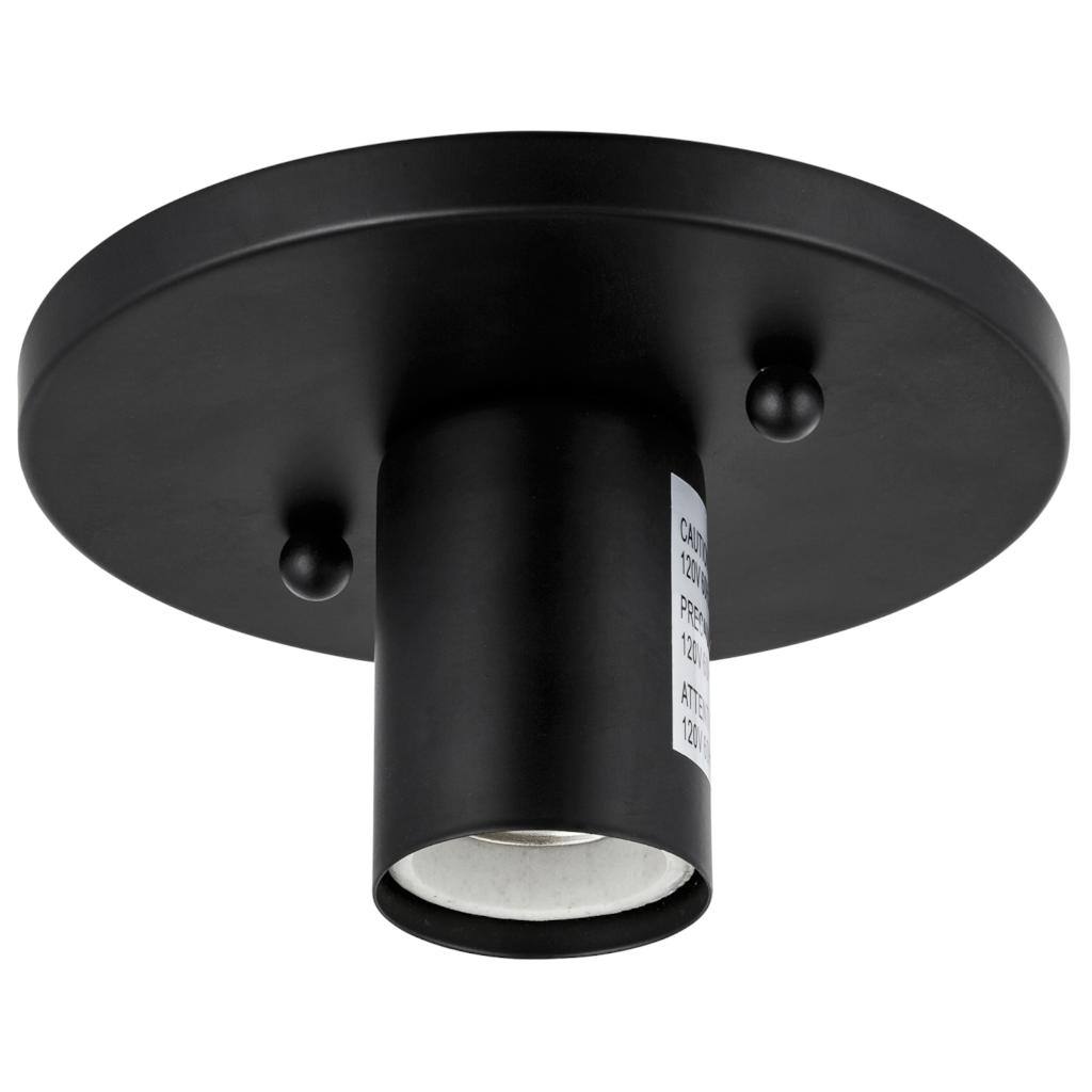5'' Black Medium Screw Socket Indoor Flush Mount Socket Fixture 1