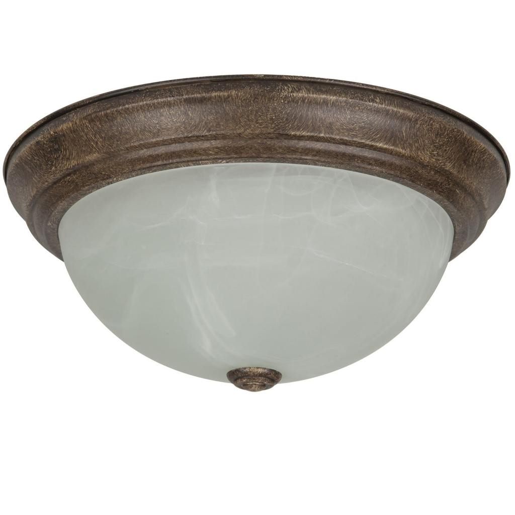 2 Lamp 60 watt 120 volt Distressed Brown Light Fixture 1