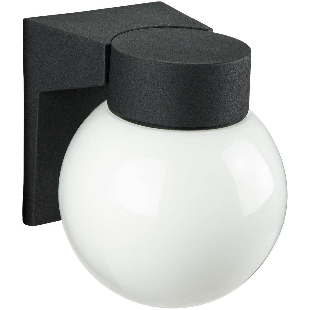 1 Lamp 60 watt 120 volt Black Globe Fixture 1