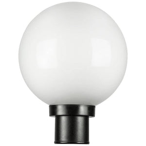 1 Lamp 100 watt 120 volt Medium Screw Black White Globe Post Top Fixture 1