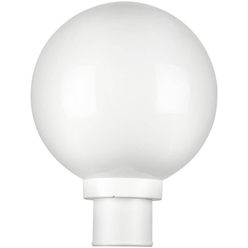 1 Lamp 100 watt 120 volt Medium Screw White Globe Post Top Fixture 1