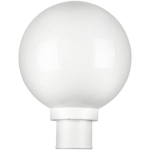 1 Lamp 100 watt 120 volt Medium Screw White Globe Post Top Fixture 1