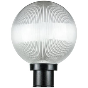 1 Lamp 100 watt 120 volt Medium Screw Black Clear Globe Post Top Fixture 1