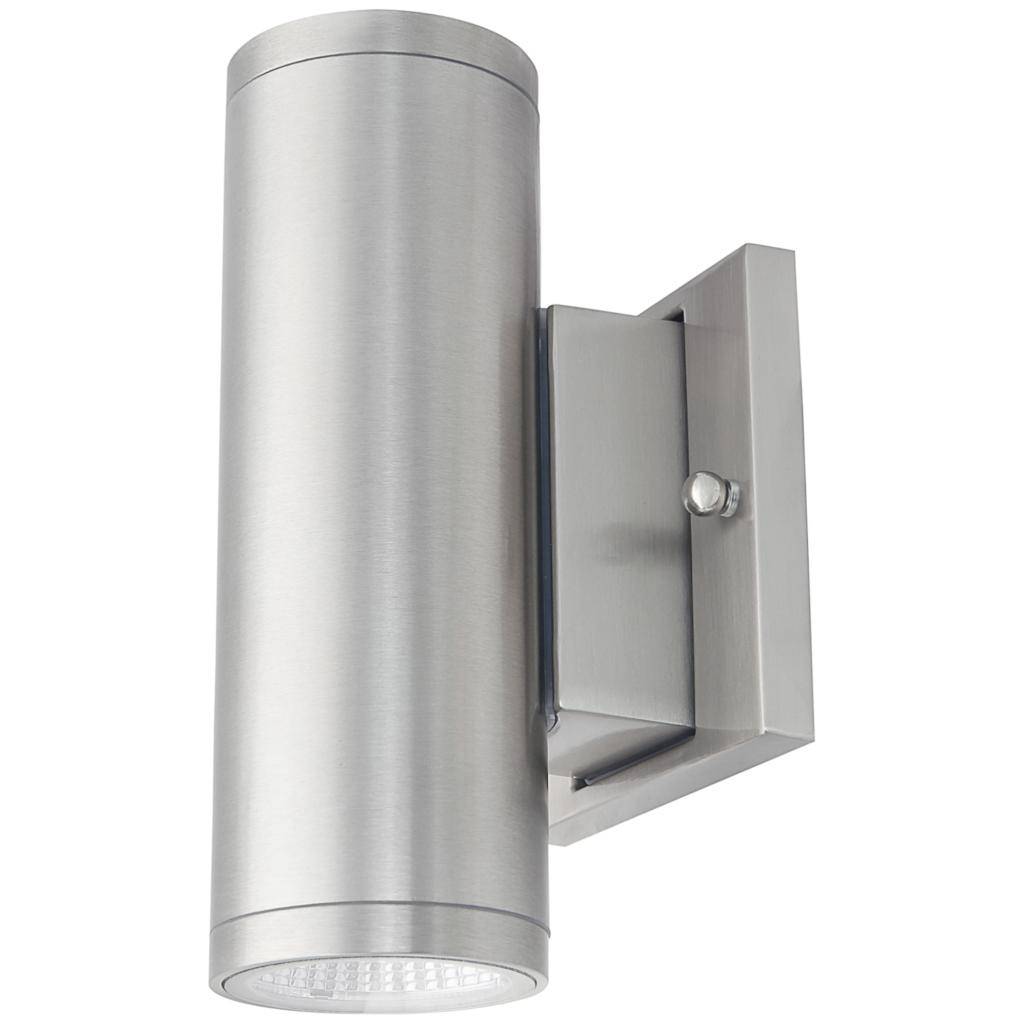 8" 2 Light 24 watt 120 volt CCT Selectable Brushed Nickel LED Wall Sconce Fixture 1