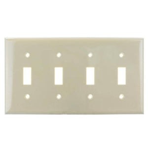 4-Gang Ivory Toggle Wallplate 1