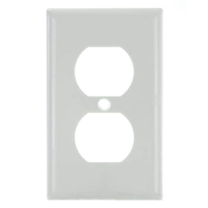 1-Gang White Duplex Wallplate 1